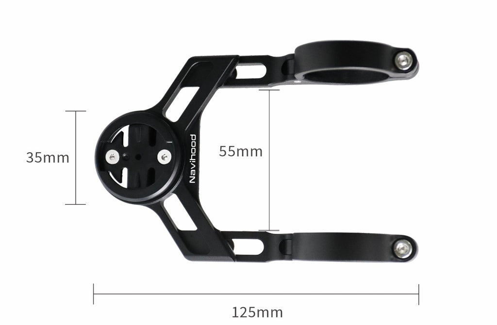 DOUBLE ALUMINUM BICYCLE MOUNT FOR CAMERA COMPUTER ON HANDLEBARS