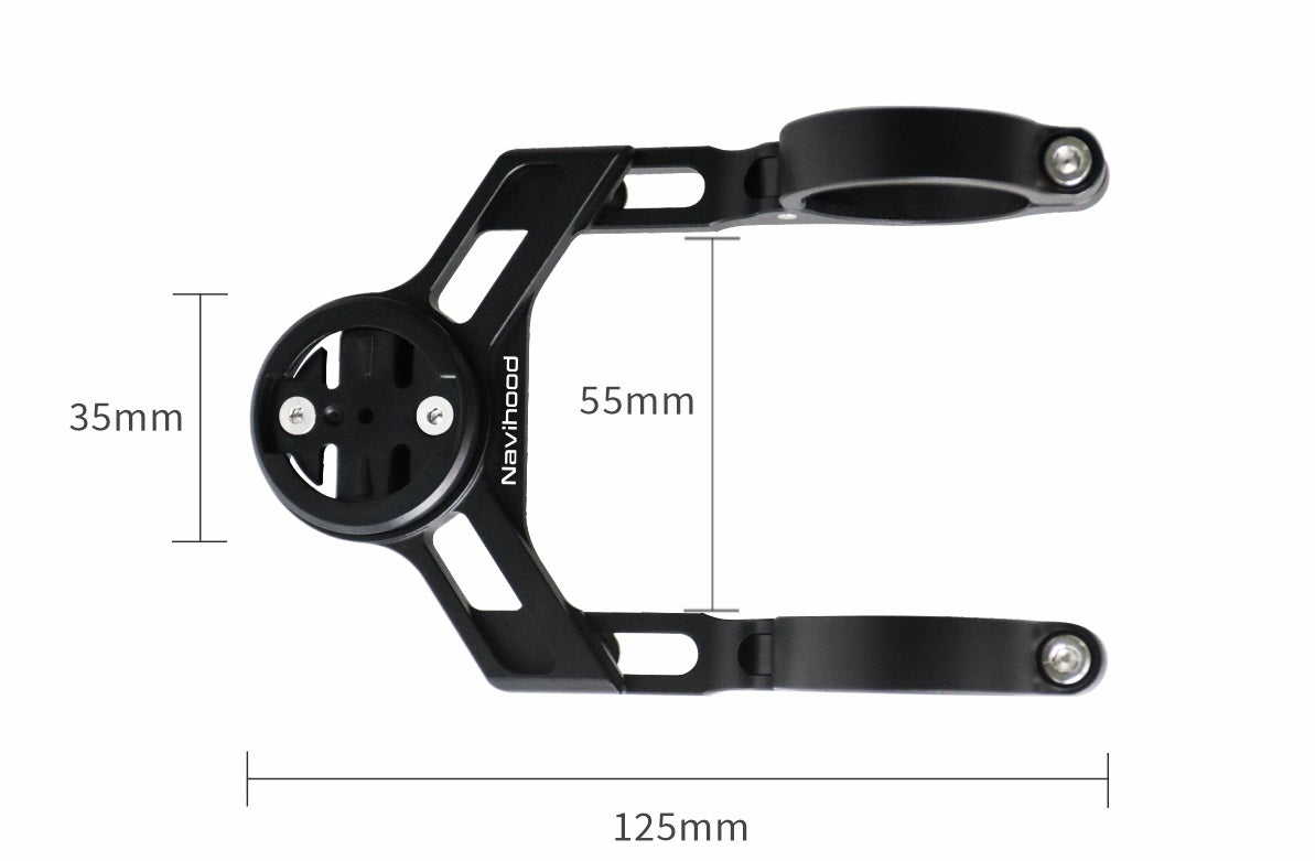 DOUBLE ALUMINUM BICYCLE MOUNT FOR CAMERA COMPUTER ON HANDLEBARS
