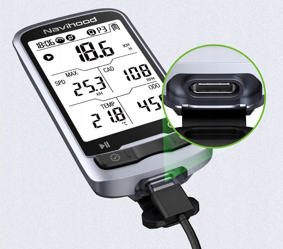 NAVIHOOD L4 BIKE COMPUTER GPS BT APP