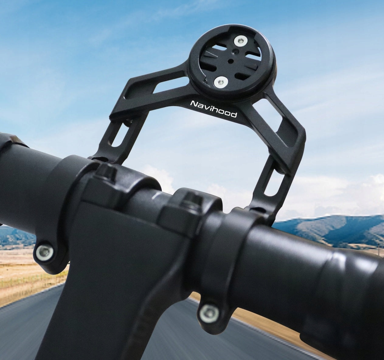 DOUBLE ALUMINUM BICYCLE MOUNT FOR CAMERA COMPUTER ON HANDLEBARS