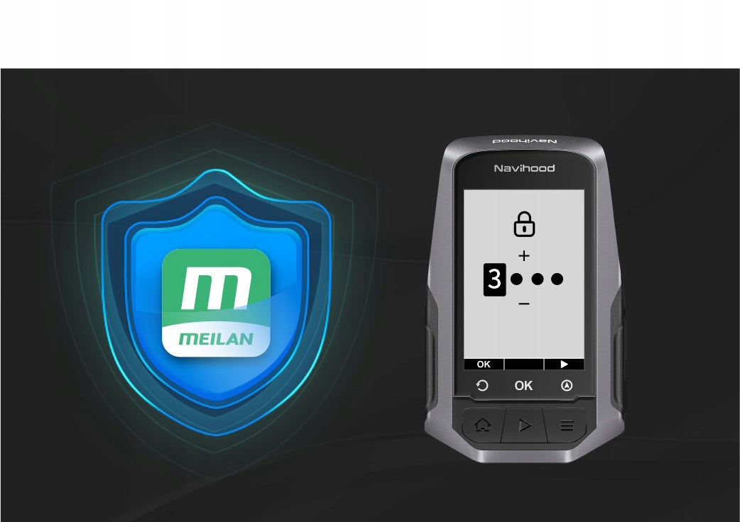 LICZNIK KOMPUTER ROWEROWY NAWIGACJA GPS BT aplikacja MEILAN Navihood L1