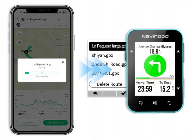 NAVIHOOD L2 CYCLING COMPUTER GPS NAVIGATION BT APP