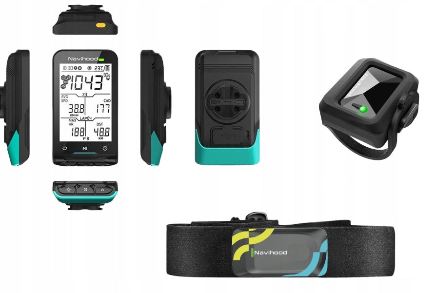 NAVIHOOD GPS BIKE COMPUTER L3 + SPEED SENSORS A1 HEART RATE MONITOR A3
