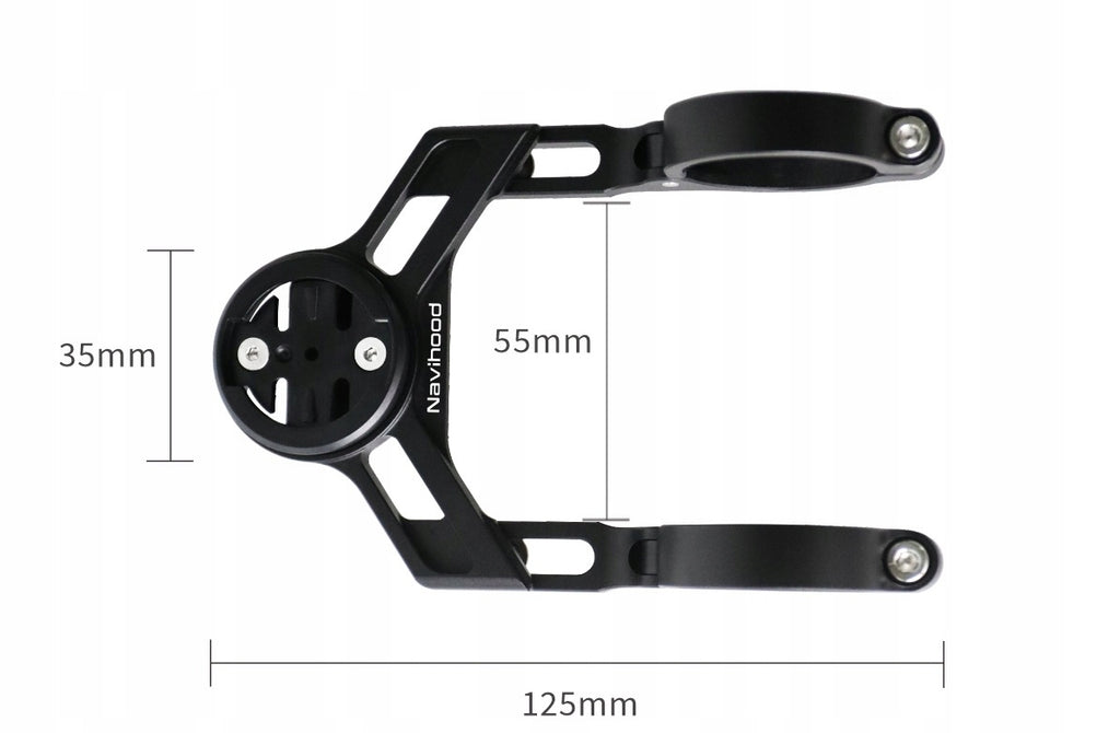 DOUBLE ALUMINUM BICYCLE MOUNT FOR CAMERA COMPUTER ON HANDLEBARS