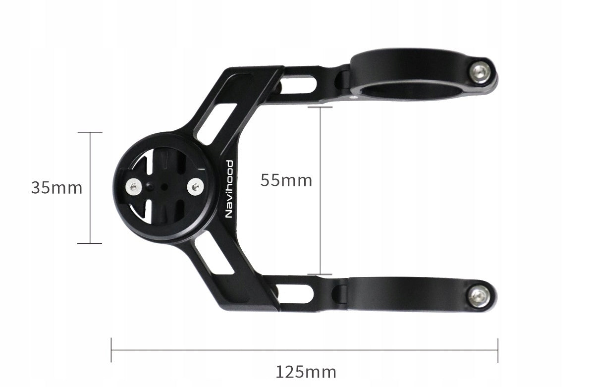 DOUBLE ALUMINUM BICYCLE MOUNT FOR CAMERA COMPUTER ON HANDLEBARS
