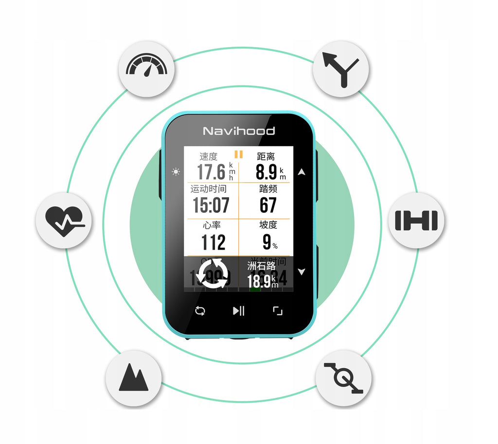 NAVIHOOD L2 CYCLING COMPUTER GPS NAVIGATION BT APP