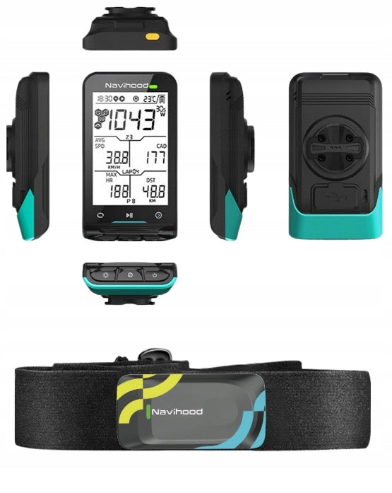 NAVIHOOD L3 GPS CYCLING COMPUTER + A3 HEART RATE MONITOR