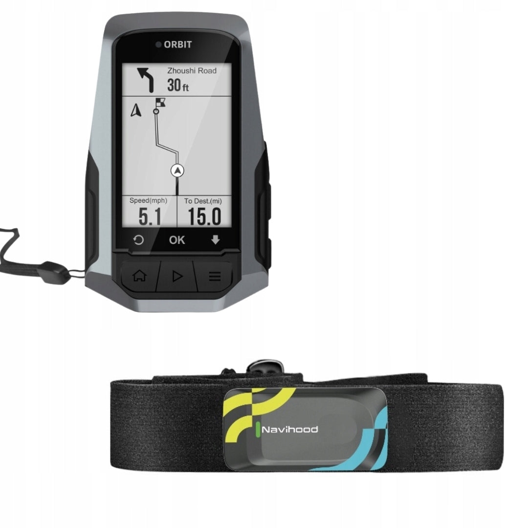 CYCLING COMPUTER BIKE COMPUTER GPS NAVIGATION + HEART RATE MONITOR WITH ARM BAND