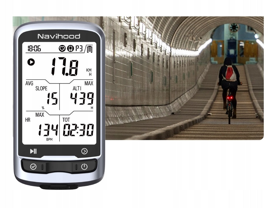 NAVIHOOD L4 BIKE COMPUTER GPS BT APP