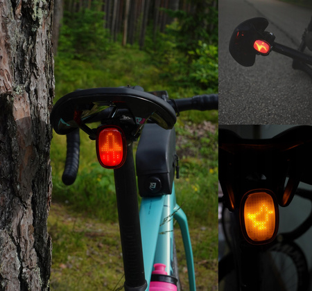 Navihood B1 Inteligentna tylna lampka rowerowa wyświetlacz LED Emotikony