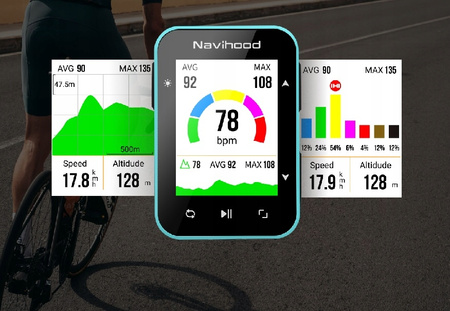 NAVIHOOD L2 LICZNIK KOMPUTER ROWEROWY NAWIGACJA GPS BT APLIKACJA